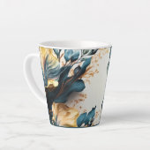 Mooie waterverf florale latte mok (Linkerhoek)