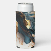 Mooie waterverf florale seltzer blikjeskoeler (Seltzer Achterkant)