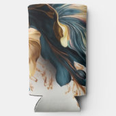 Mooie waterverf florale seltzer blikjeskoeler (Achterkant)