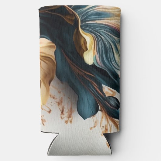 Mooie waterverf florale seltzer blikjeskoeler (Achterkant)