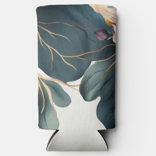 Mooie waterverf florale seltzer blikjeskoeler (Voorkant)