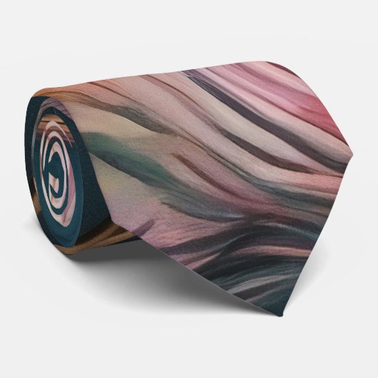 Mooie waterverf florale stropdas (Opgerold)