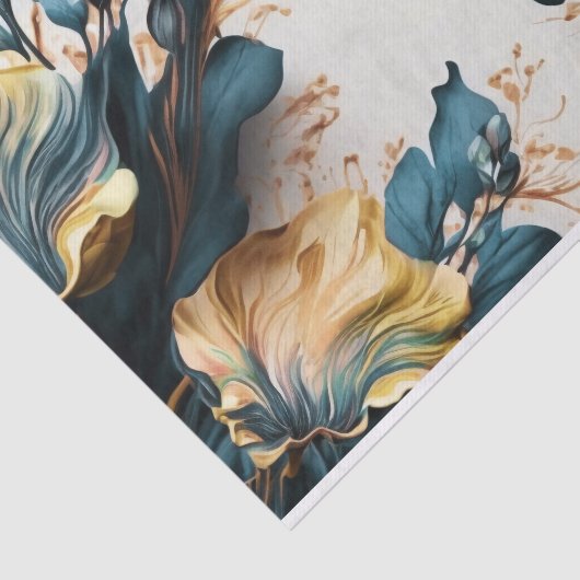 Mooie waterverf florale tissuepapier (Detail)