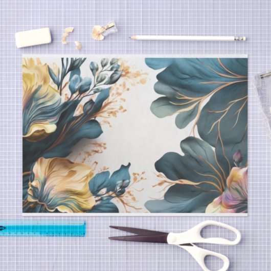 Mooie waterverf florale tissuepapier (Craft)