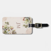 Mooie waterverf florale vormgeving bagagelabel (Voorkant horizontaal)