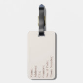 Mooie waterverf florale vormgeving bagagelabel (Achterkant verticaal)