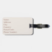 Mooie waterverf florale vormgeving bagagelabel (Achterkant horizontaal)