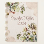 Mooie waterverf florale vormgeving planner (Voorkant)