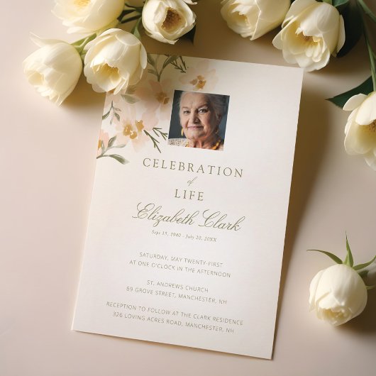 Mooie Waterverf Florals Celebratie van het leven Kaart