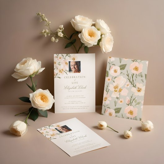 Mooie Waterverf Florals Celebratie van het leven Kaart