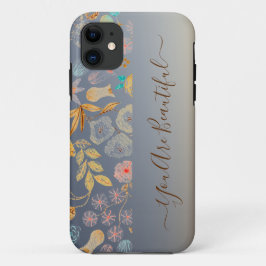 Mooie waterverf floreel patroon iPhone Case