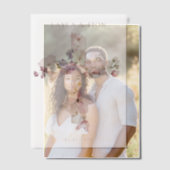 Mooie Waterverf Flower Cross Vellum Uitnodigingen (Offset (Koppel))