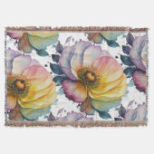 Mooie Waterverf Flower Deken (Voorkant)
