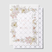 Mooie Waterverf Flower Lijst Vellum Uitnodigingen (Offset (Uitnodiging))