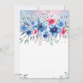 Mooie Waterverf Flower Wedding Kaart (Achterkant)