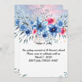 Mooie Waterverf Flower Wedding Kaart (Voorkant / Achterkant)