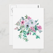 Mooie Waterverf Flowers Briefkaart (Voorkant / Achterkant)