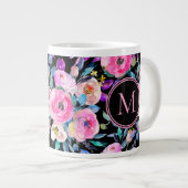 Mooie Waterverf Flowers Grote Koffiekop (Voorkant rechts)