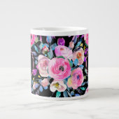 Mooie Waterverf Flowers Grote Koffiekop (Voorkant)