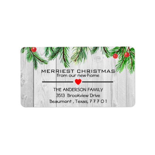 Mooie Waterverf Foliage Nieuw Home Address label (Voorkant)