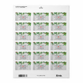 Mooie Waterverf Foliage Nieuw Home Address label (Full Sheet)