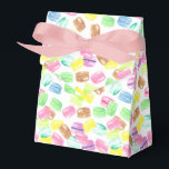 Mooie waterverf Franse macaroon patroon Bedankdoosjes<br><div class="desc">Met de hand geschilderd regenboogkleurig Frans macaroon patroon.</div>