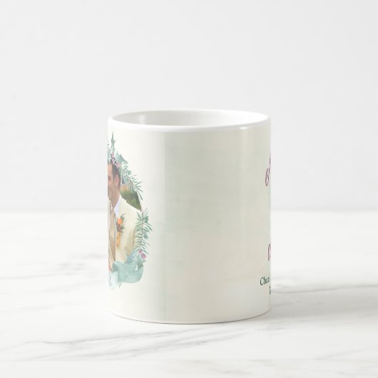 Mooie Waterverf Getrouwd en Vrolijk Kerstfeest Koffiemok (Center)