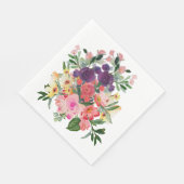 Mooie Waterverf geverfde bloemen Servet (Hoek)