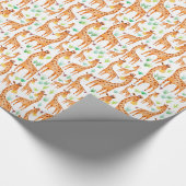 Mooie Waterverf Giraffe Baby of Kind Cadeaupapier (Hoek)