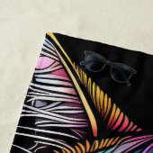 Mooie Waterverf Glas in lood Cat Strandlaken (In situ)