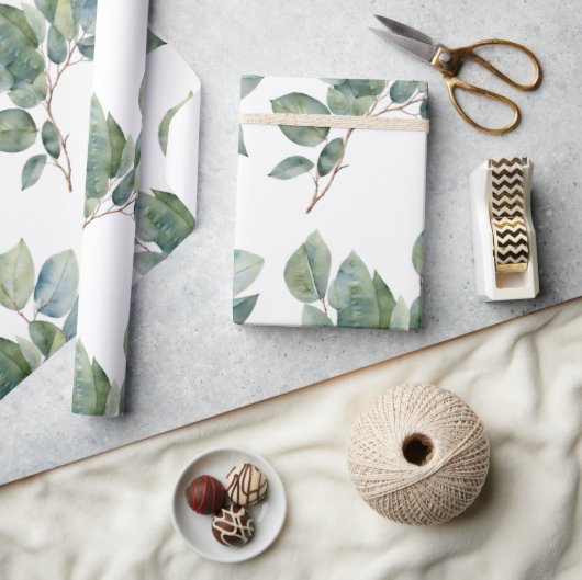 Mooie waterverf groen botanisch cadeaupapier (Crafts)