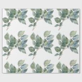 Mooie waterverf groen botanisch cadeaupapier (Vlak)