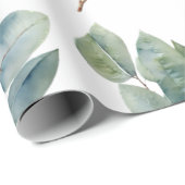 Mooie waterverf groen botanisch cadeaupapier (Rol Hoek)