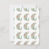 Mooie waterverf groene pauw bedankkaart (Achterkant)