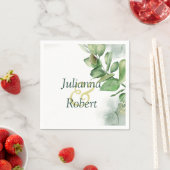 Mooie waterverf groene servetten (Insitu)