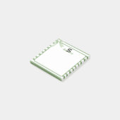 Mooie waterverf groene strik strepen post-it® notes (Schuin)