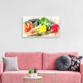 Mooie Waterverf groenten op Canvas Afdruk (Insitu (Woonkamer))