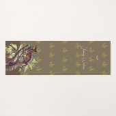 Mooie waterverf hagedis op blauw groen yogamat (Achterkant (horizontaal))