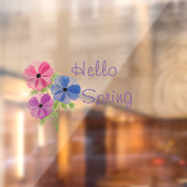 Mooie Waterverf hallo Anemone Raamsticker (Vel 2)