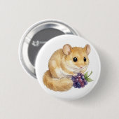Mooie Waterverf Hamster Knop Ronde Button 5,7 Cm (Voorkant /achterkant)