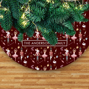 Mooie waterverf handgetekende Notenkraker Illustra Fleece Kerstboom Rok