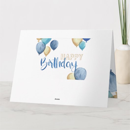 Mooie waterverf Happy Birthday ontwerp Kaart (Achterkant)