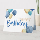 Mooie waterverf Happy Birthday ontwerp Kaart (Voorkant)