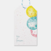 Mooie waterverf Happy Birthday Pastel Cadeaulabel (Achterkant)