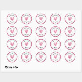 Mooie Waterverf hart Baby shower Ronde Sticker (Vel)