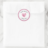 Mooie Waterverf hart Baby shower Ronde Sticker (Tas)