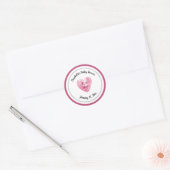 Mooie Waterverf hart Baby shower Ronde Sticker (Envelop)