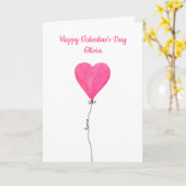 Mooie waterverf hart Valentijnsdag kaart (Gele Bloem)