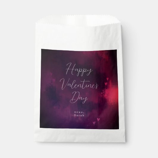 Mooie waterverf harten valentijn bedankzakje (Voorkant)