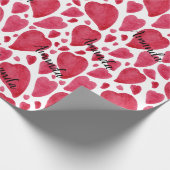 Mooie Waterverf Heart Name Cadeaupapier (Hoek)